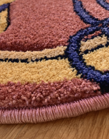 Синтетичний килим Frize Vrezanny 5247A pink - высокое качество по лучшей цене в Украине.